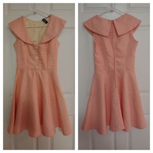 Vintage pink patterned dress